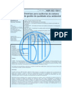 NBR ISO 19011 2002 Diretrizes Para Auditorias de Sistema de Gestao Da Qualidade e Ou Ambiental