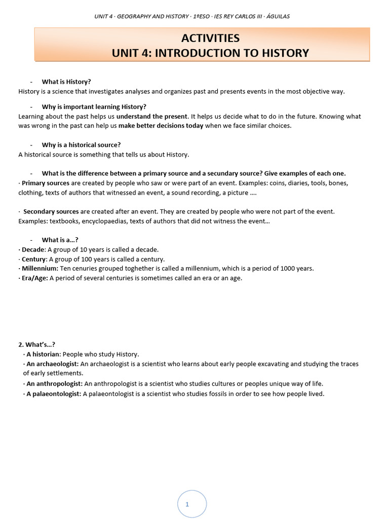 Introduction to History and Sources | PDF | Science