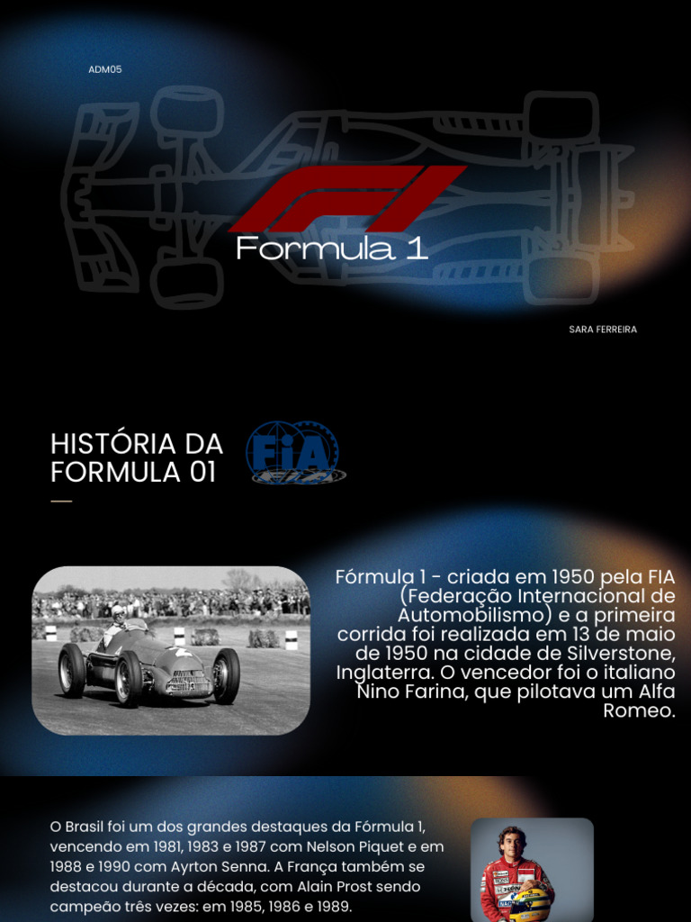 História e Recordes da Fórmula 1 | PDF | Fórmula Um | Automobilismo