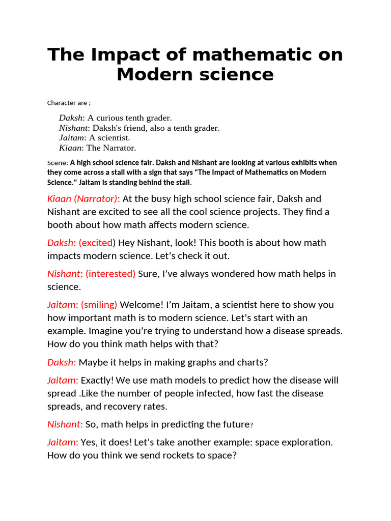 Math's Role in Modern Science Explained | PDF | Mathematics | Science