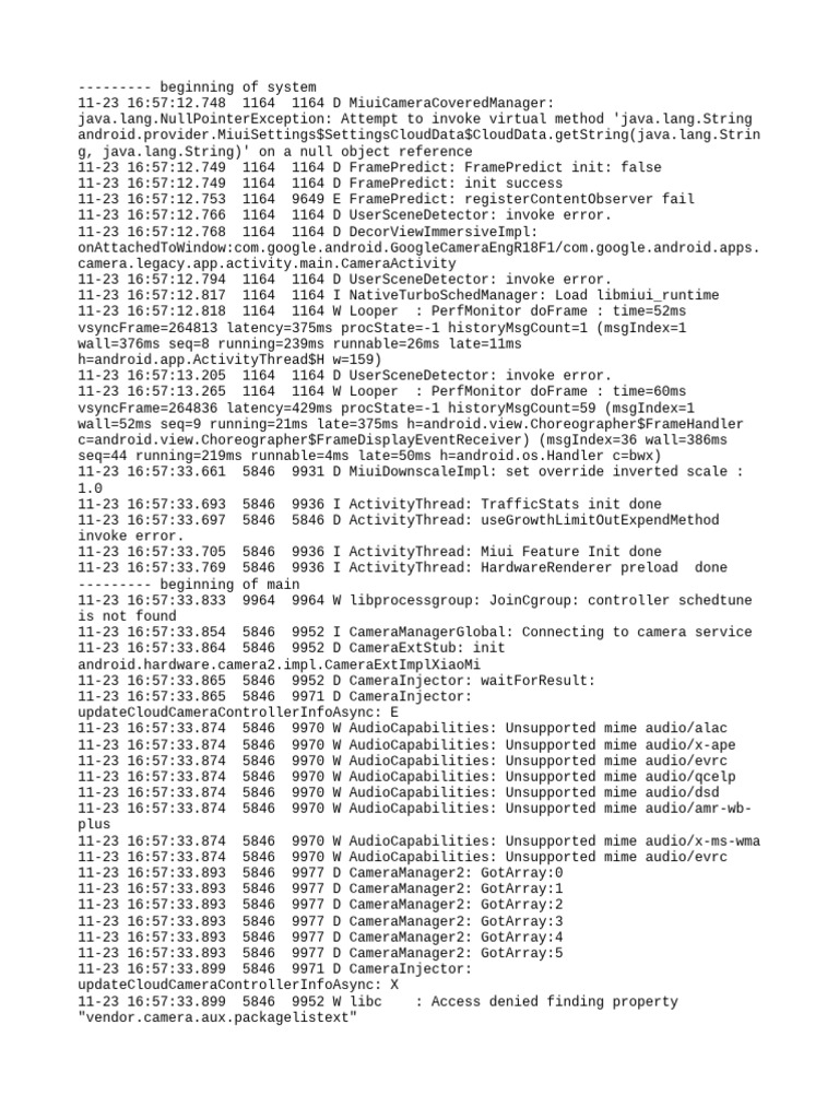 Log Cat 1763891853791 | PDF | Software Engineering | Computer Programming