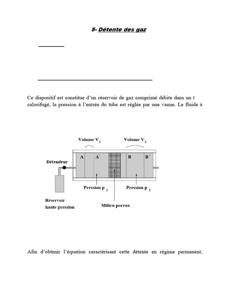 Détente des gaz : principes et procédés | PDF | Enthalpie | Pression