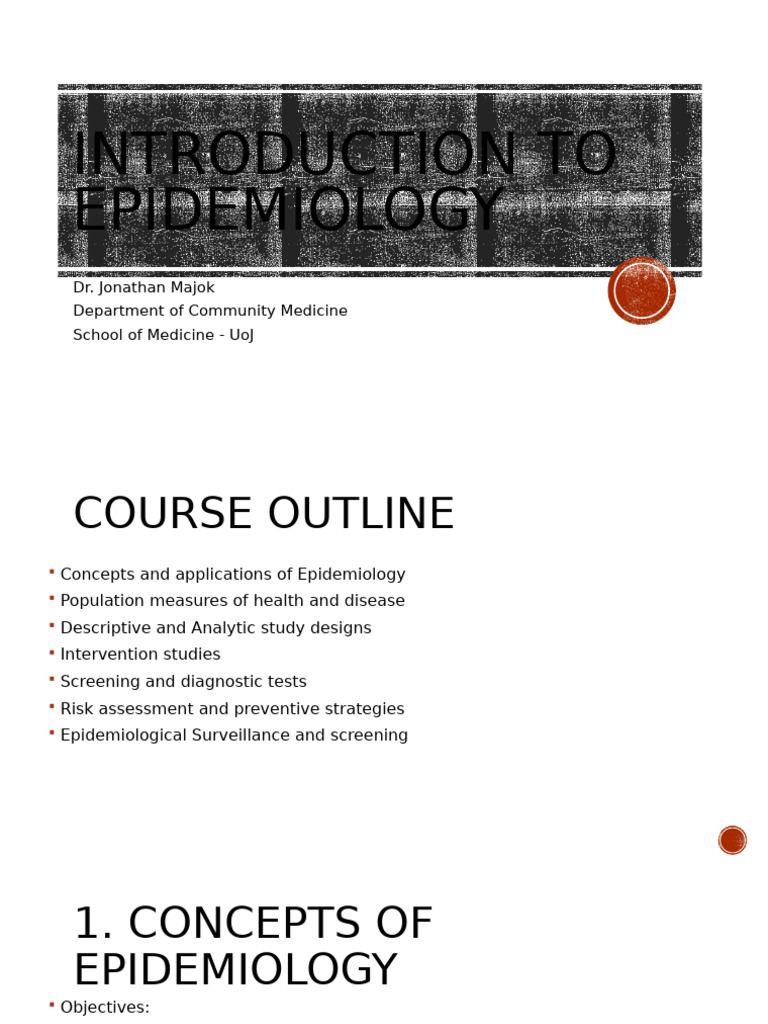 Introduction to Epidemiology Concepts | PDF | Epidemiology | Mortality Rate