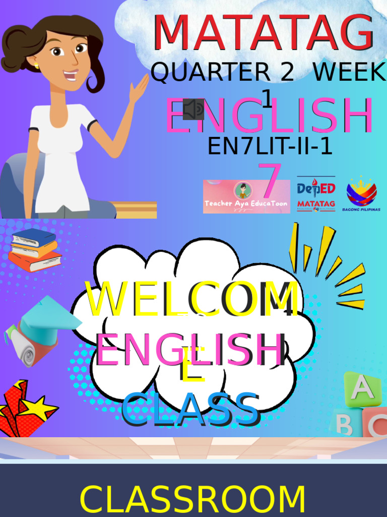Copy of English 7 MATATAG Q2 Week 1.pptx | PDF | Plot (Narrative)