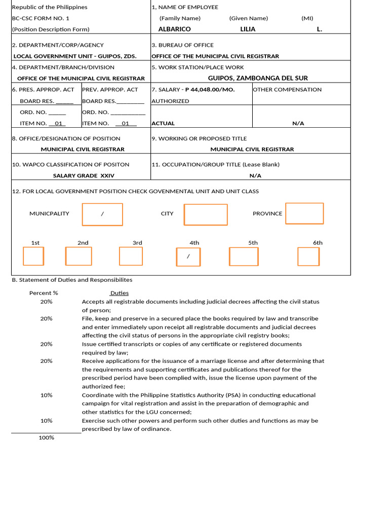 Employee Position Descriptions - Guipos LGU | PDF | Real Estate ...