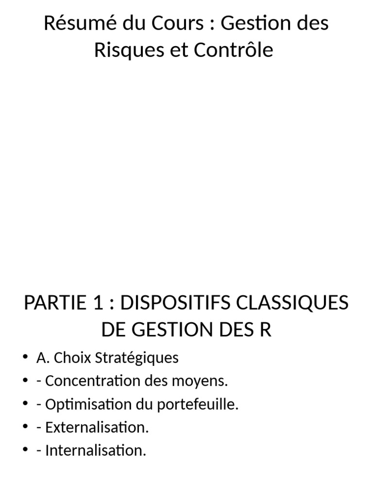Gestion des Risques : Concepts et Outils | PDF
