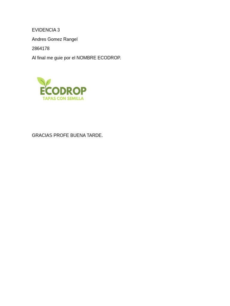 Ecodrop: Tapa Biodegradable Innovadora | PDF | Reciclaje | Residuos