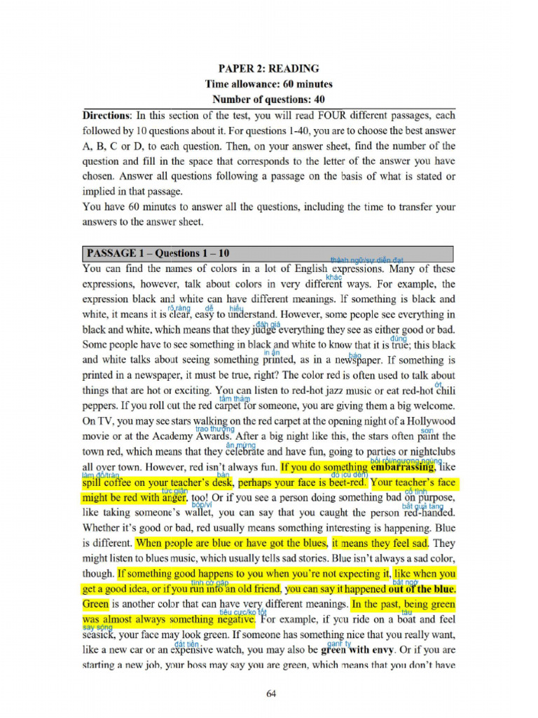 Full Reading Test 2 | PDF