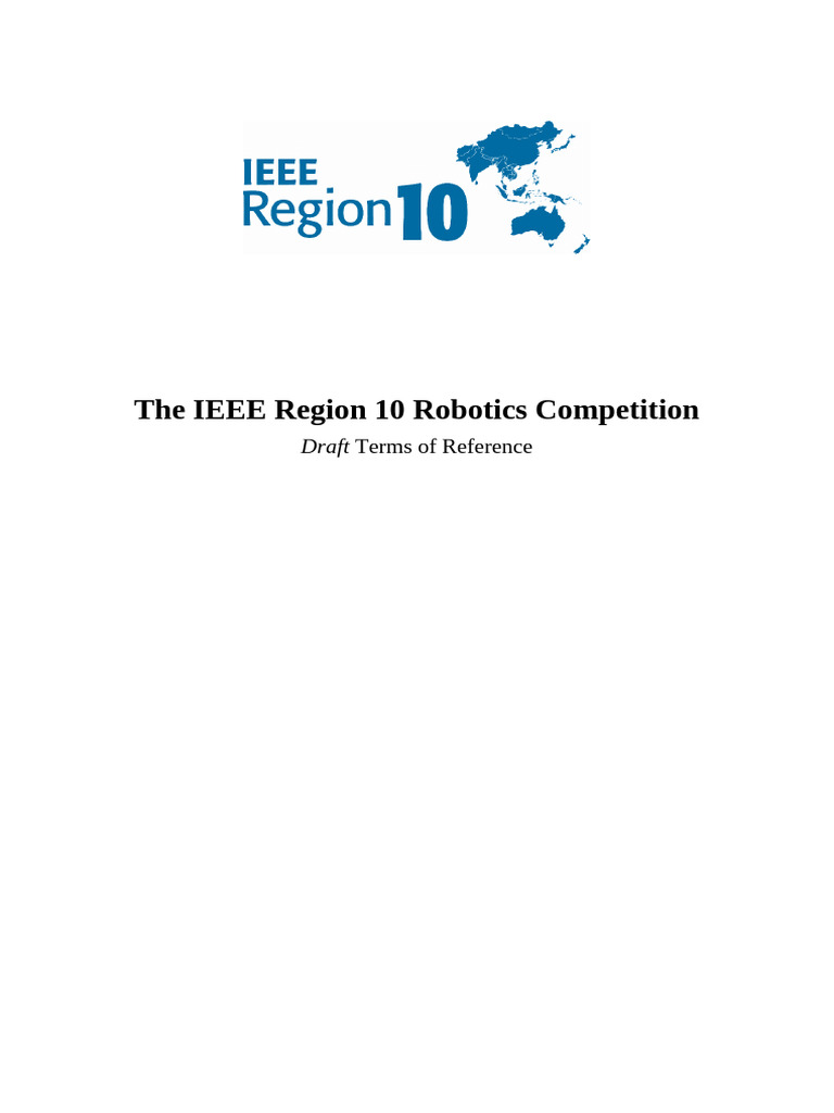 IEEE Region 10 Robotics Competition Guide | PDF | Robotics | Science ...