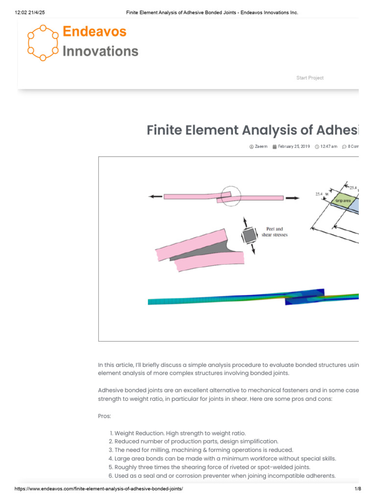 Finite Element Analysis of Adhesive Joints | PDF | Adhesive | Strength ...