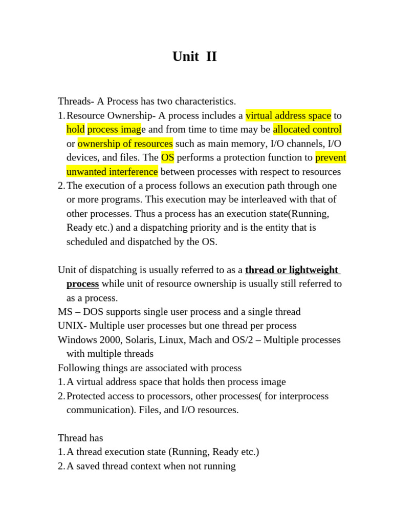 Understanding Threads and Processes in OS | PDF | Process (Computing ...