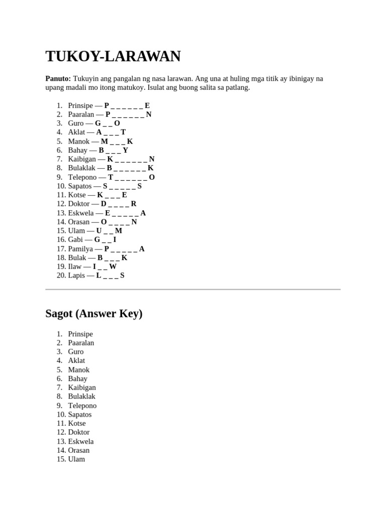 TUKOY | PDF