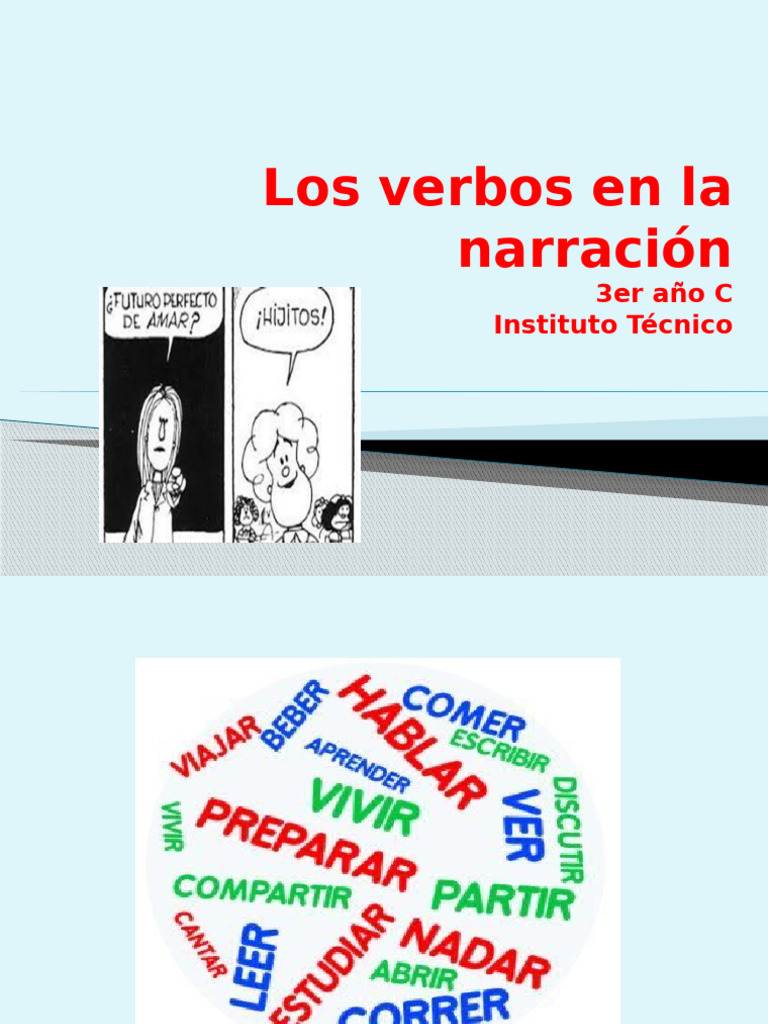 Los Verbos en La Narración | PDF | Verbo | Tipología Lingüística