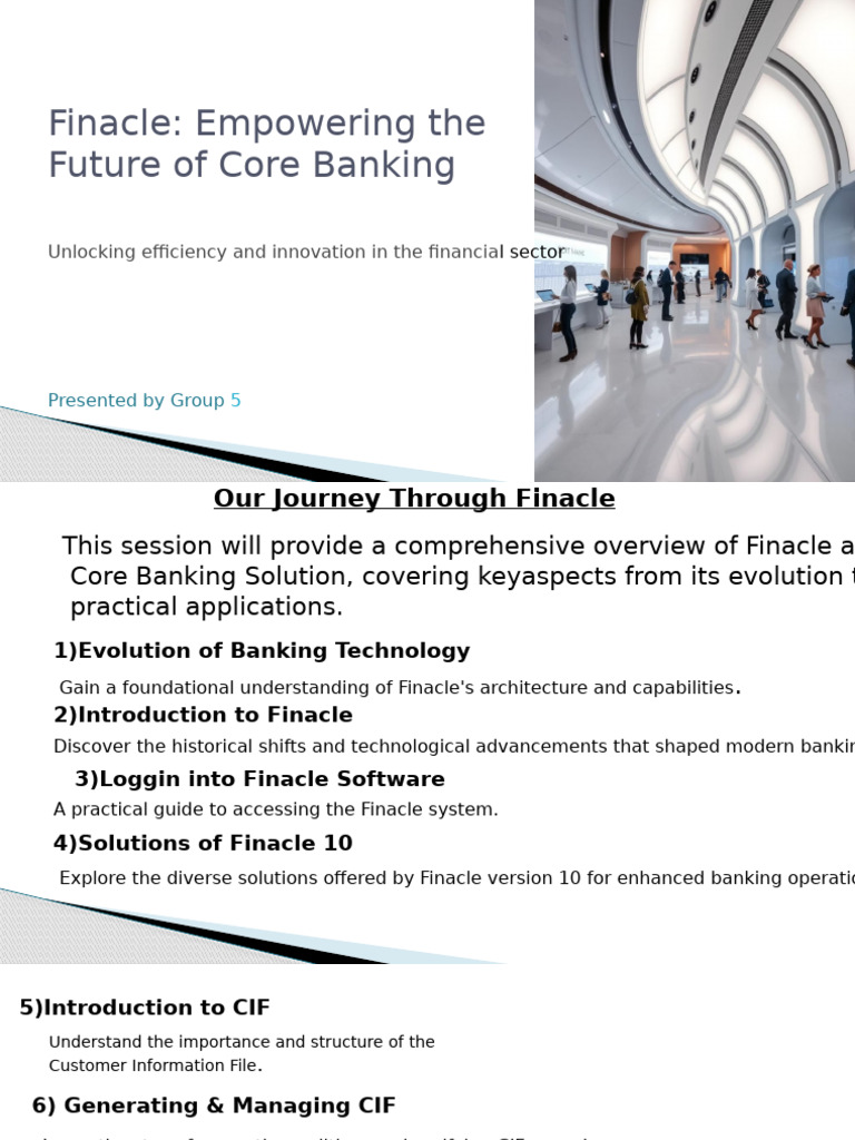 Finacle Core Banking Overview Guide | PDF | Customer Relationship ...