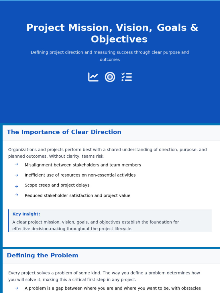 Project Mission, Vision, Goals Overview | PDF | Goal | Project Management