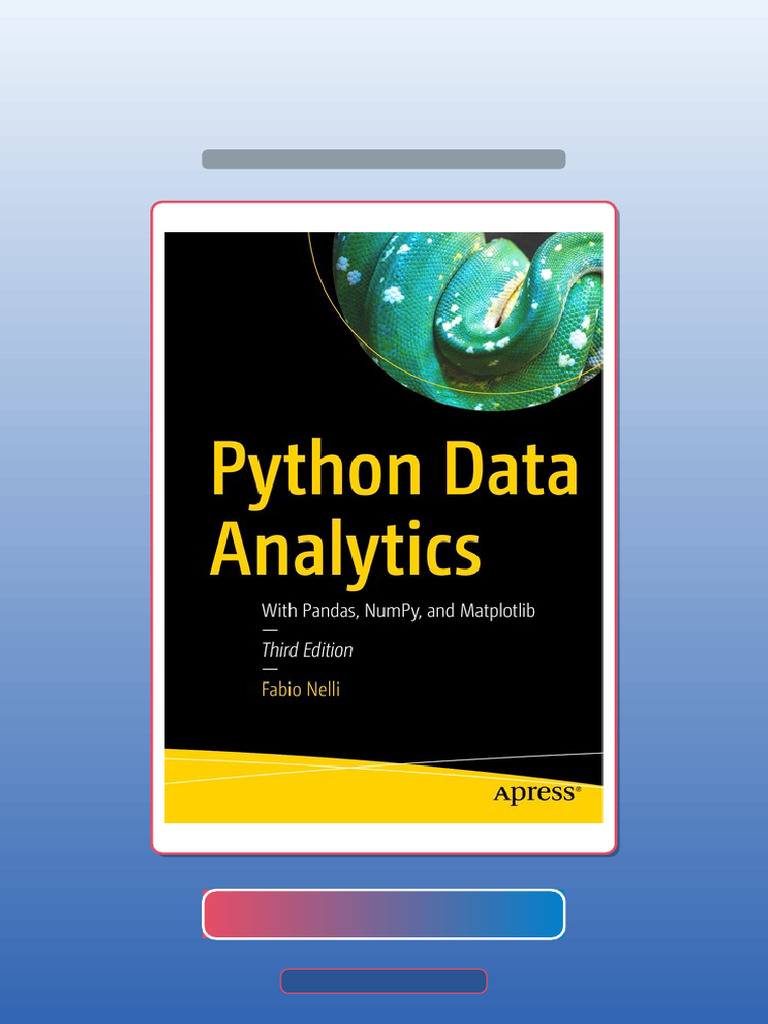 Python Data Analytics With Pandas NumPy and Matplotlib 3rd Edition ...