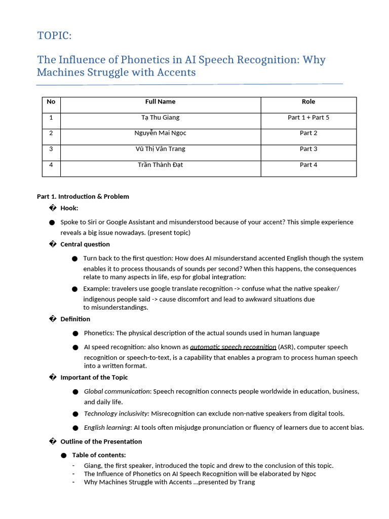 AI Speech Recognition and Accents Explained | PDF | English Language ...
