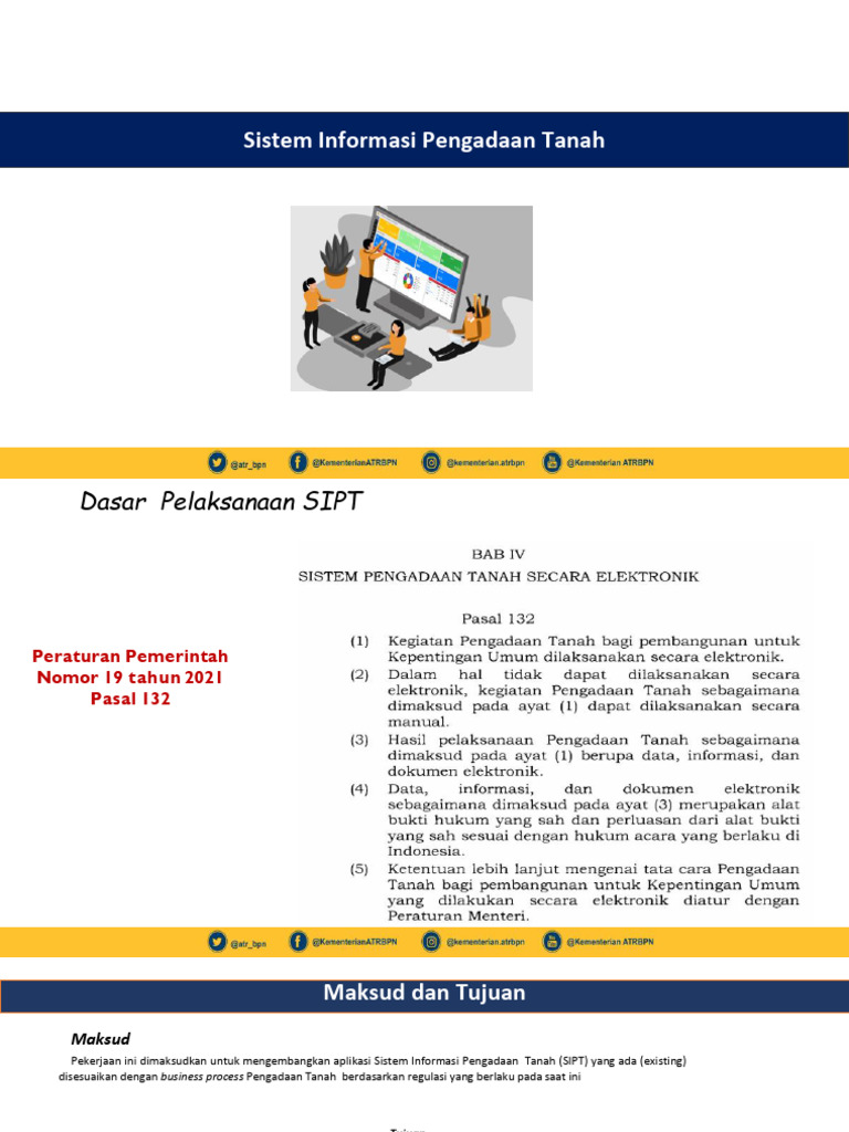 Sistem Informasi Pengadaan Tanah SIPT | PDF
