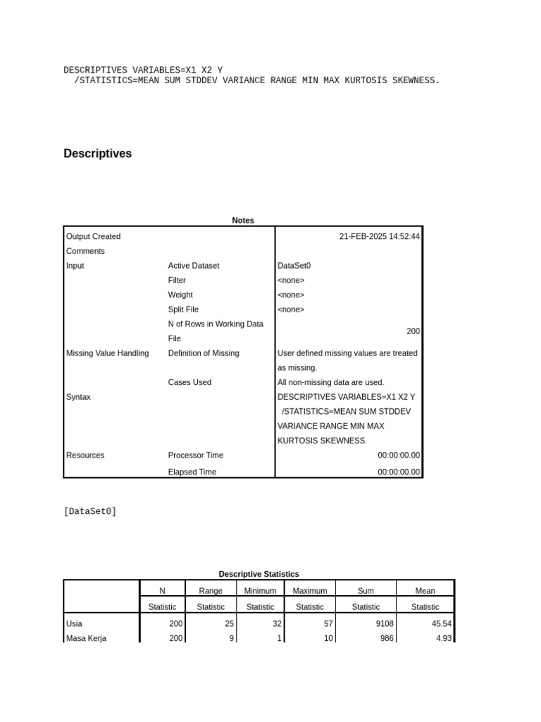 Descriptive Statistics Analysis Report | PDF | Standard Deviation ...