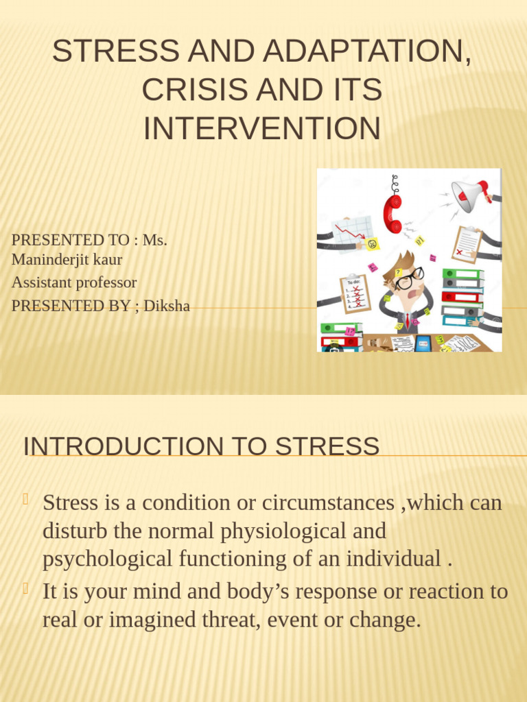 Understanding Stress and Crisis Management | PDF | Stress (Biology ...