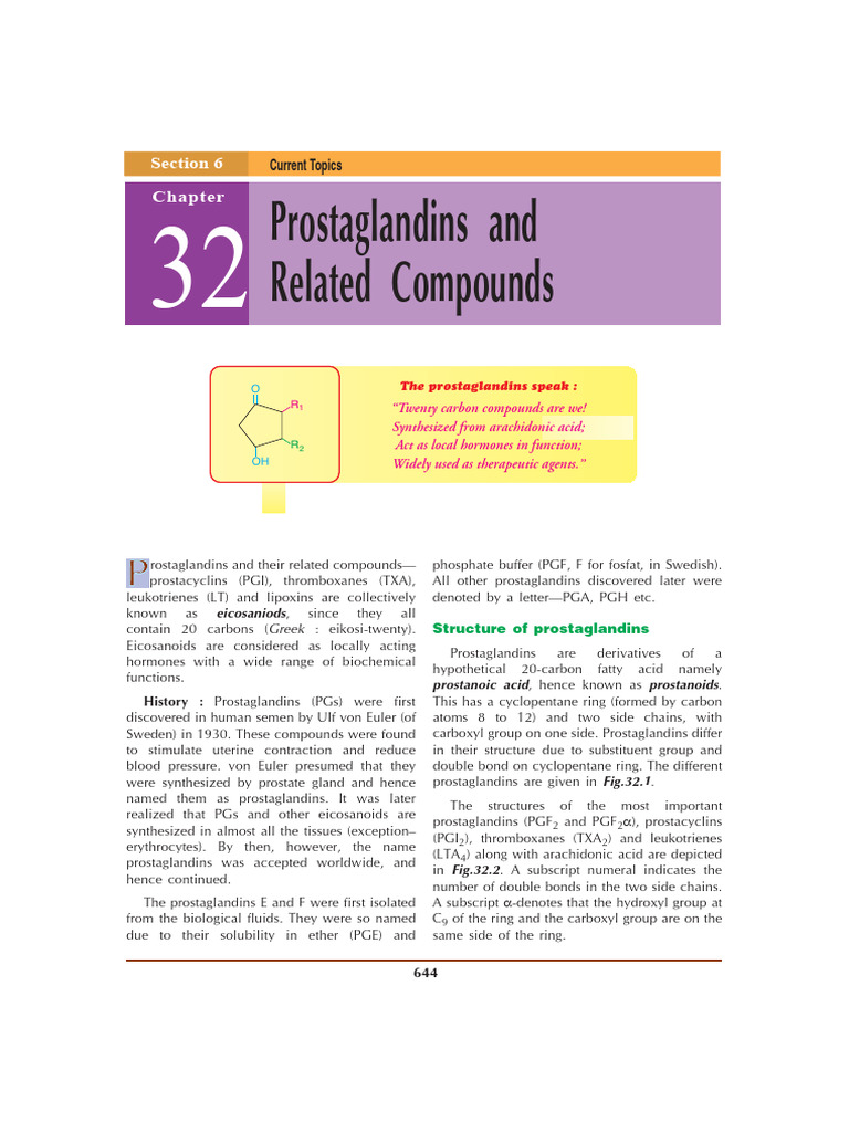 Prostaglandins: Functions and Synthesis | PDF | Prostaglandin