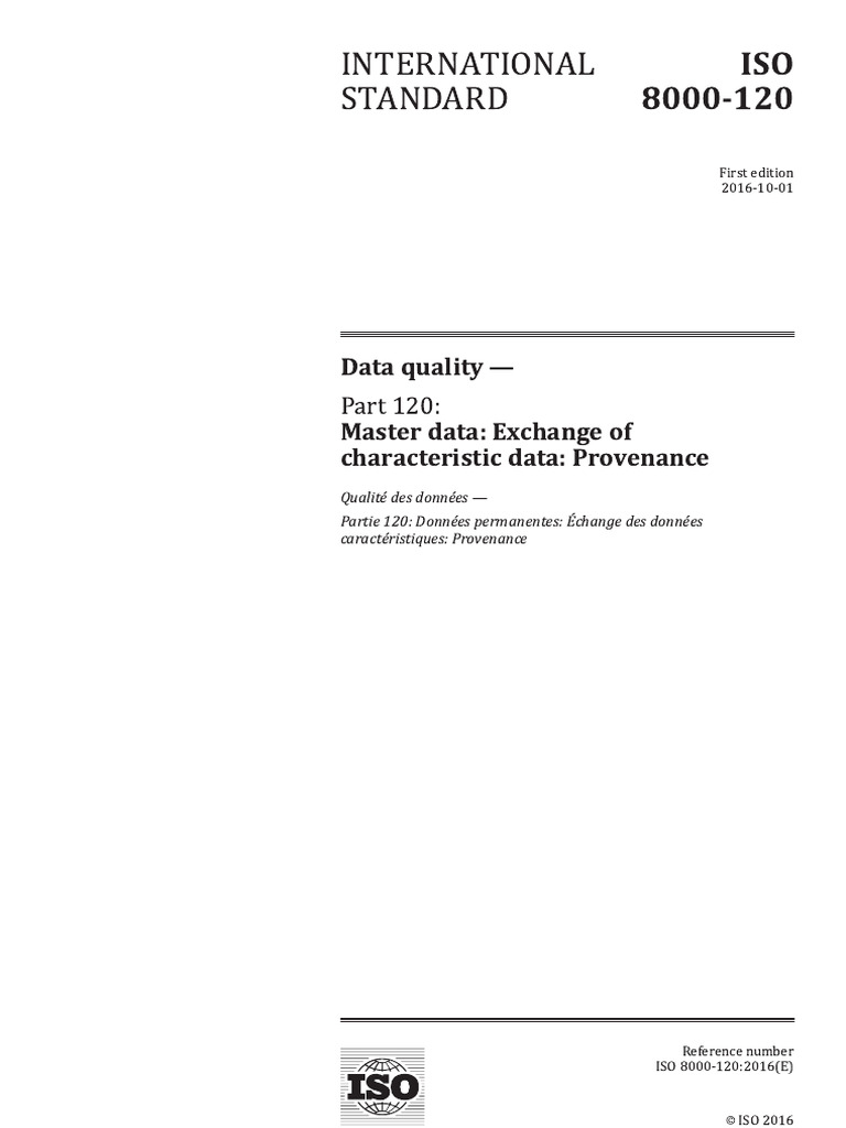 ISO 8000-120: Master Data Exchange | PDF | Information Science