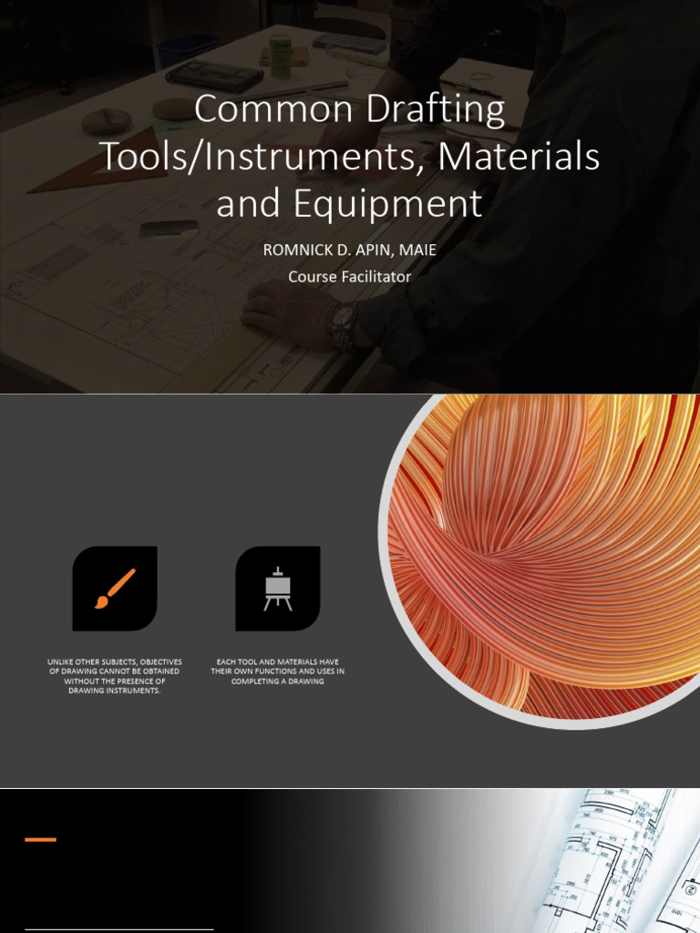 Essential Drafting Tools and Equipment | PDF | Drawing | Technical Drawing