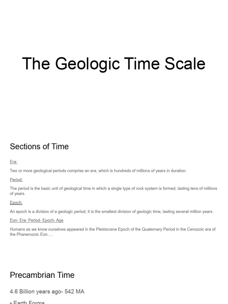 Overview of the Geologic Time Scale | PDF | Geologic Time Scale | Nature