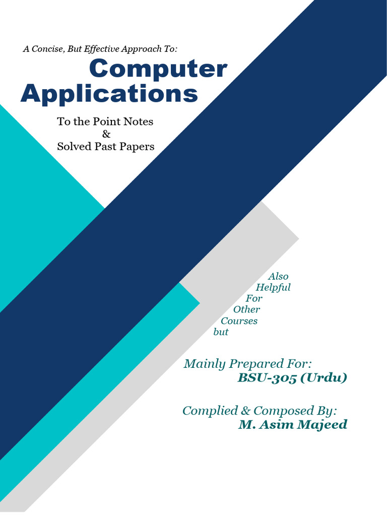 Computer Applications Study Guide | PDF | Hyperlink | Printer (Computing)