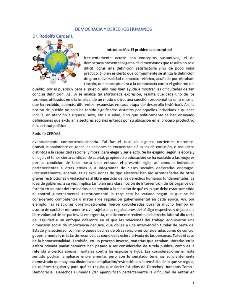 Democracia y Derechos Humanos | PDF | Democracia | Ideologías políticas