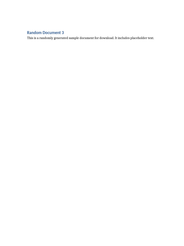 Random Doc 3 | PDF
