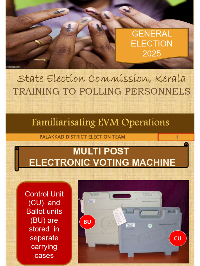 EVM Operations(Panchayath) | PDF | Electronic Voting | Voting Machine