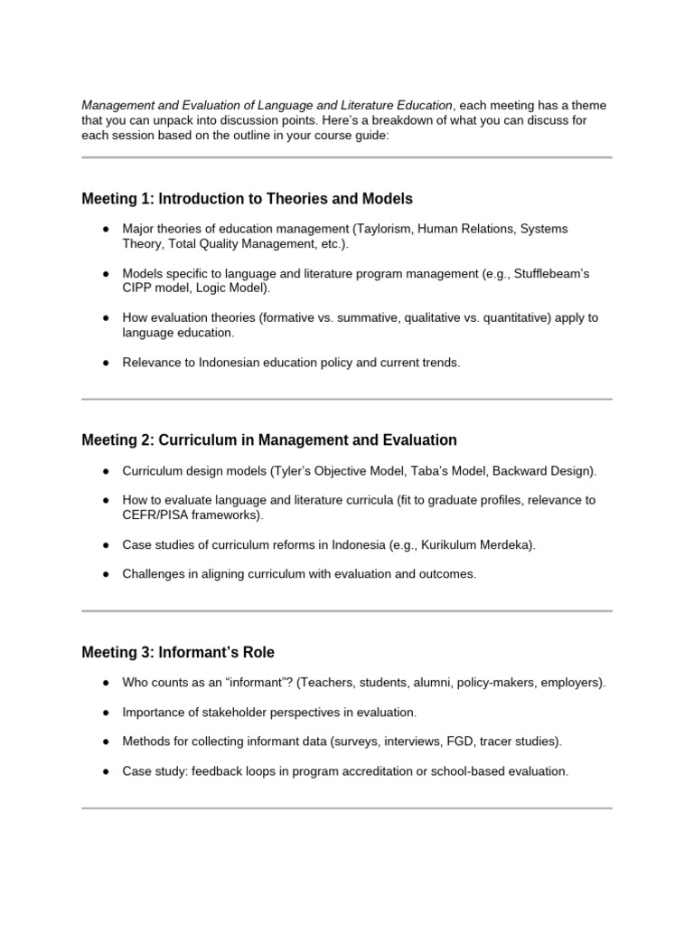 Topics-Management and Evaluation of Language and Literature Education ...