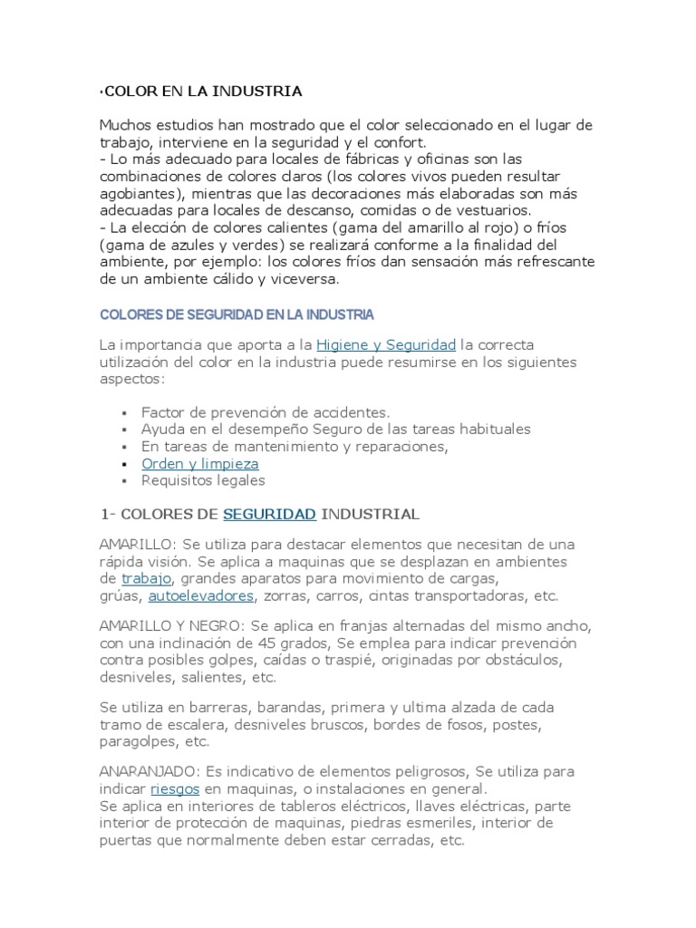 Color en La Industria | Color | Amarillo