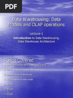 Data Warehousing: Data Models and OLAP Operations: Lecture-1