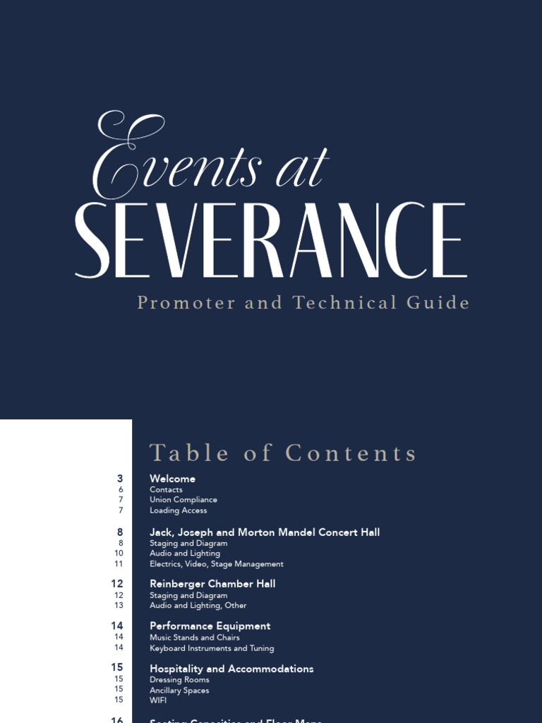 Severance Music Center Event Guide | PDF | Microphone | Sound Technology