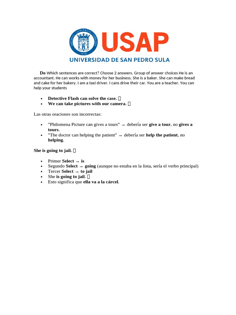 Correct Sentence Selection Guide | PDF
