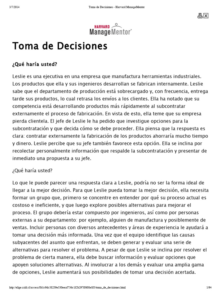 Estrategias Efectivas en Toma de Decisiones | PDF | Toma de decisiones ...
