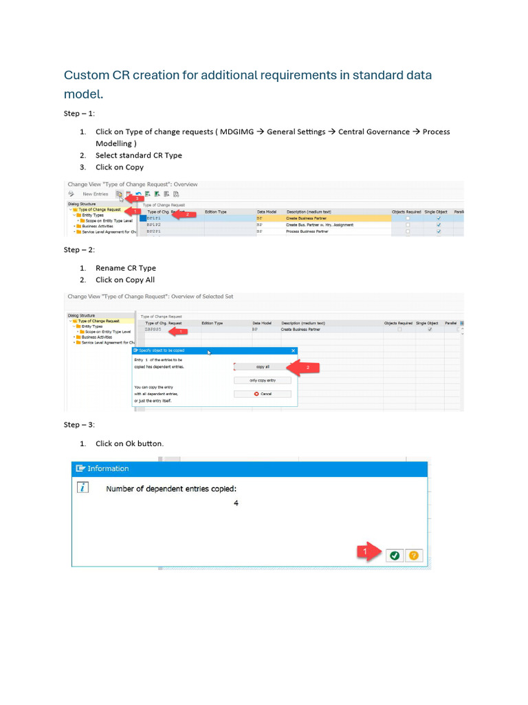Custom Change Request Creation Guide | PDF