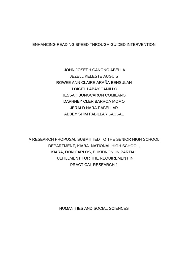 Boosting Reading Speed with Interventions | PDF | Reading Comprehension ...