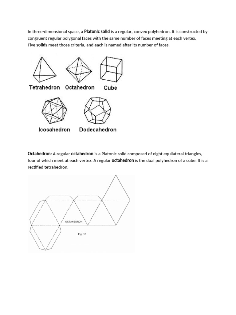 Platonic Solids | PDF