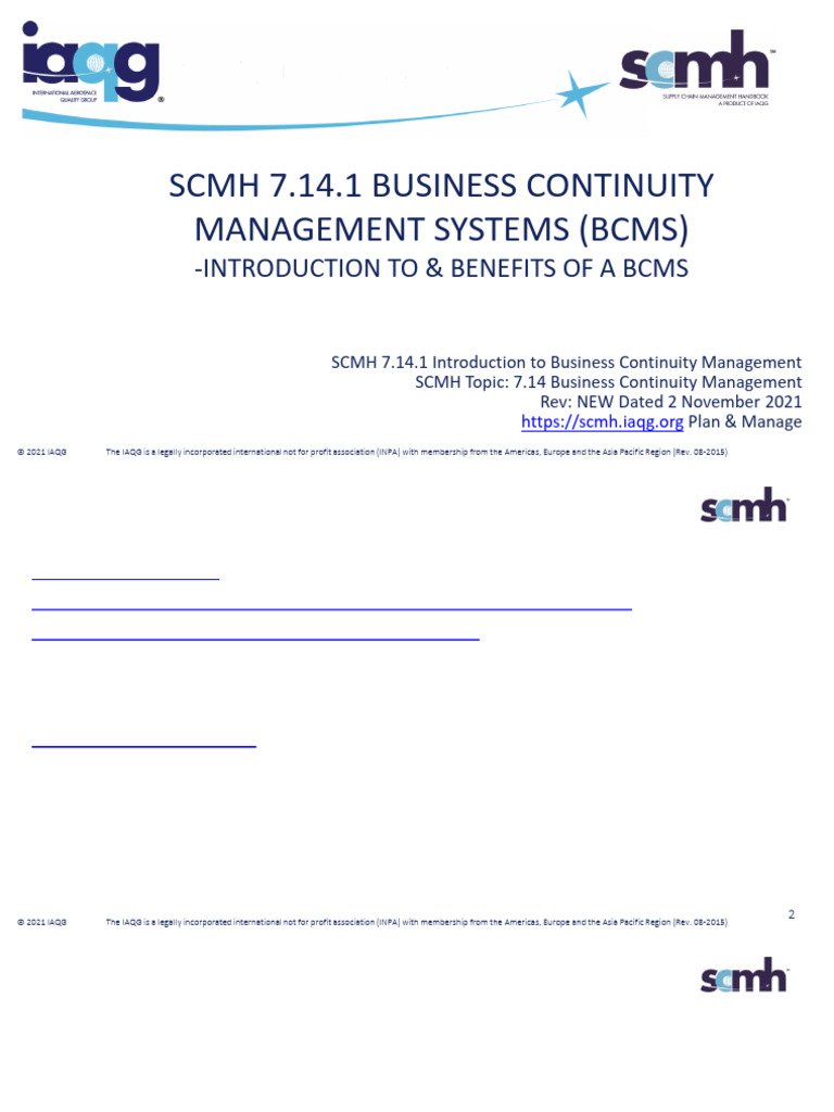 Business Continuity Management Guide | PDF | Risk Management ...