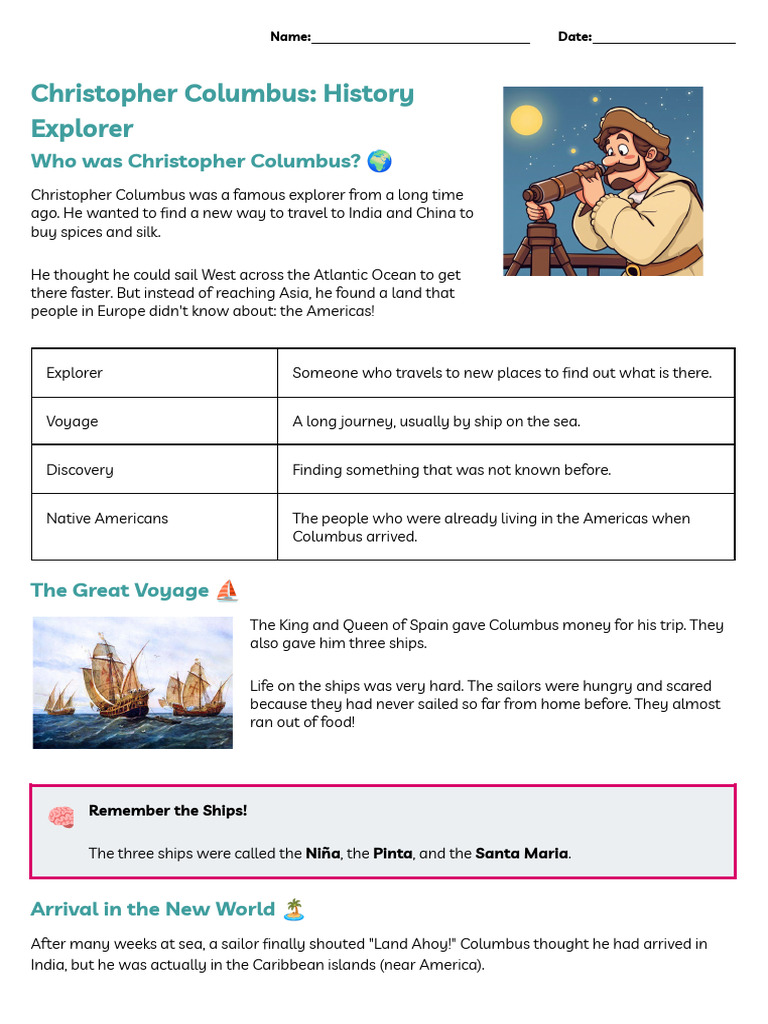 Christopher Columbus: His Historic Voyage | PDF
