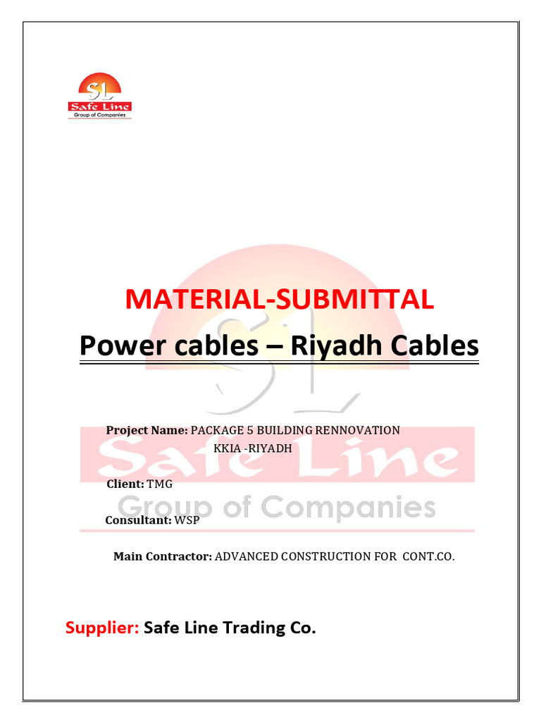 Low Voltage Electrical Cables Submittal | PDF | Electrical Connector ...