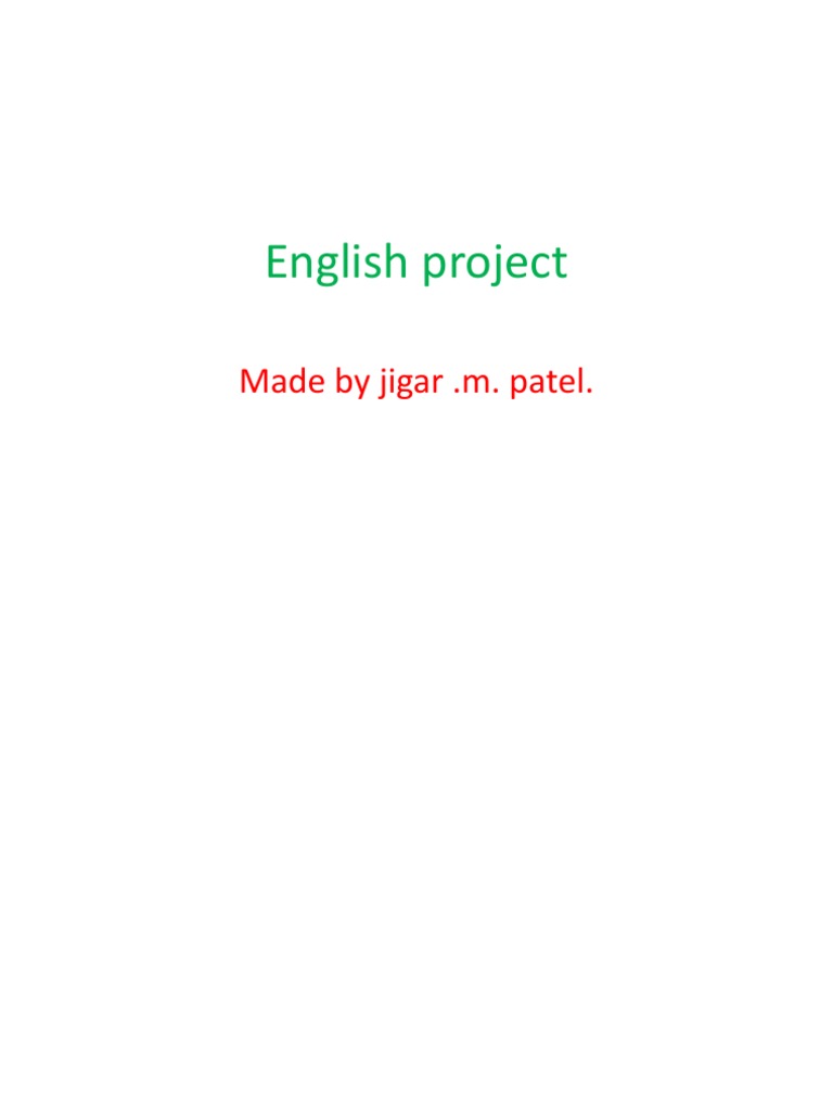 English Project | PDF