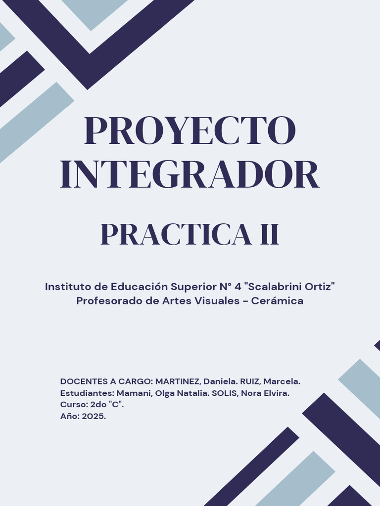 Proyecto Integrador Artes Visuales 2025 | PDF