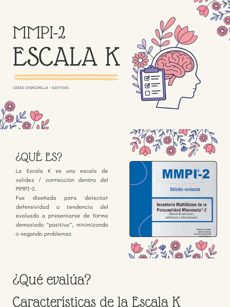 Escala K del MMPI-2: Validez y Defensividad | PDF