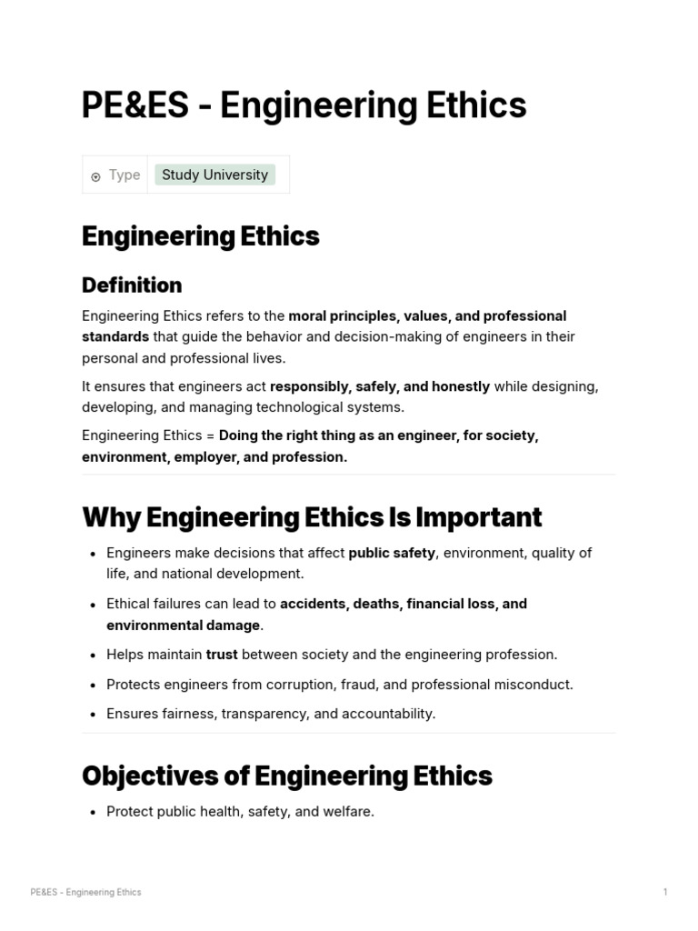 Understanding Engineering Ethics | PDF | Professional Ethics | Safety