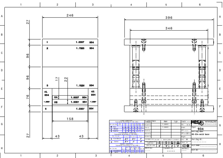 Mold Base Specifications and Tolerances | PDF | Mechanical Engineering ...