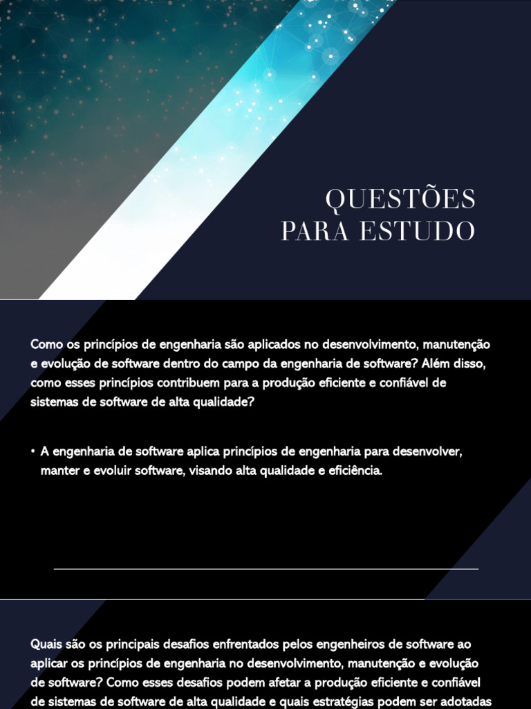 Princípios e Desafios na Engenharia de Software | PDF | Engenharia de ...